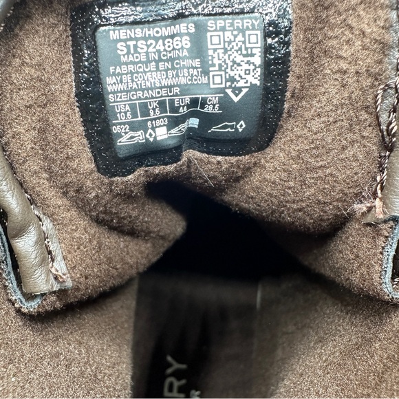 Sperry Saltwater Nylon Rain Snow Duck Boots Mens size 10.5 Brown - Picture 9 of 12